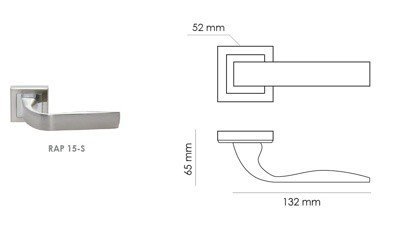 Дверная ручка на розетке Rucetti RAP 15-S SN/CP- фото3